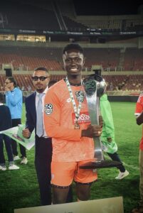 Fredrick Asare celebrates first title with Durban City FC after Nedbank Cup success