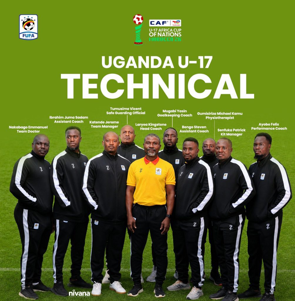 Laryea Kingston lead Uganda technical team ahead of U-17 AFCON in Morocco